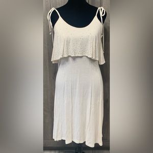 Vintage d'Closet Women's XS Spaghetti Strap Cotton Slip Sparkle Top Dress